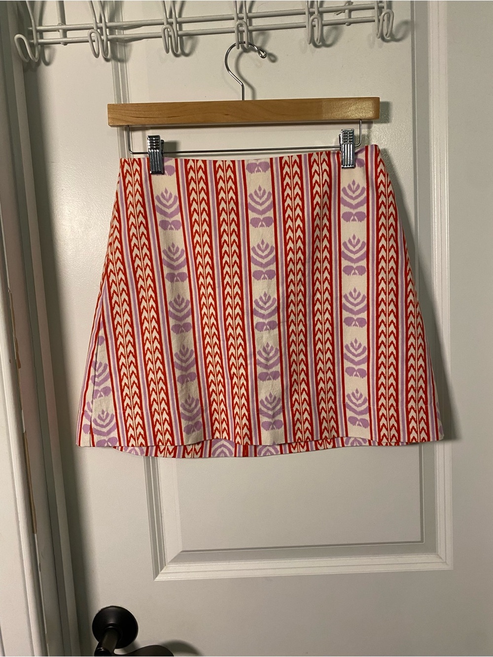 Julia Amory Colorful Printed A-Line Skirt Like New